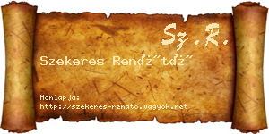 Szekeres Renátó névjegykártya