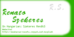 renato szekeres business card