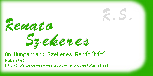 renato szekeres business card